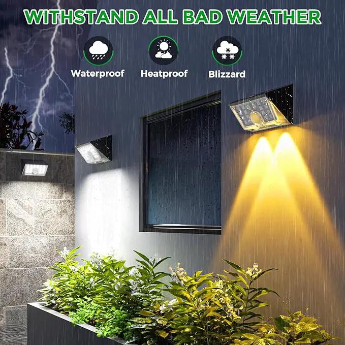 JSOT 22LED Solar Motion Sensor Lights Outdoor, Solar Lights Outdoor Waterproof IP65, Bright Wall Security Lighting for Outside Yard Front Door Fence - Cool White by GreenHaven Gardens