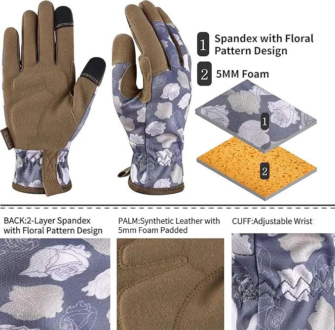 Gardening Gloves for Women and Men, Garden Gloves with Touch Screen, Thorn Proof Puncture Resistant Working Gloves, Gardening Gifts for Women, Size Medium by GreenHaven Gardens