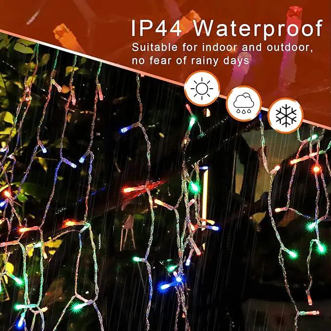 Christmas Decoration Lights, Outdoor String Lights 320 LED 11.5 Ft Waterfall Tree With Big Star Topper 8 Modes for New Year Holiday Garden Yard Indoor Outdoor Decor by GreenHaven Gardens