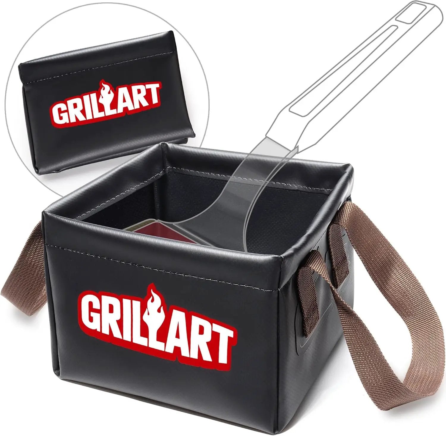 GRILLART Grill Brush Bristle Free, Soak Basin, Perfect Partner for SteamWizards Grill Brush (Only Soak Basin No Grill Brush) by GreenHaven Gardens