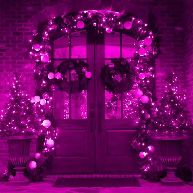 weillsnow Pink Halloween Lights Outdoor, 164 FT 500 LED String Lights Plug in, 8 Modes Waterproof Fairy Lights for Valentines Day, Halloween, Party, Wedding, Bedroom, Garden Decorations by GreenHaven Gardens