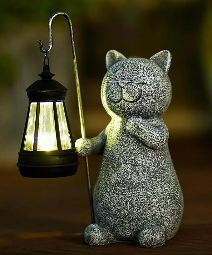 Solar Statue for Garden Decoration: Outdoor Sculpture for Yard Lawn Home House Balcony Patio - Unique Housewarming Gift for Lover Mom Women Grandma by GreenHaven Gardens