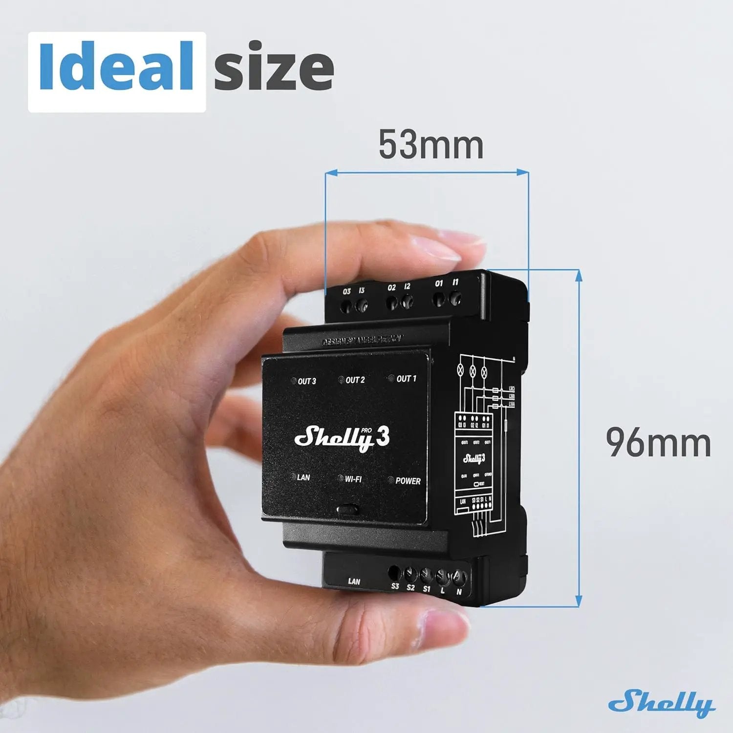 Shelly Pro 3 | Wi-Fi & LAN, 3-Channel Smart Relay | Home & Facility Automation | Compatible with Alexa & Google Home | iOS Android App | Lights Automation | Controller for Motorized Valve by GreenHaven Gardens