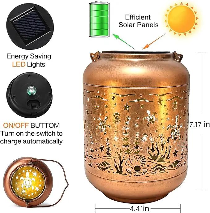 Outdoor Solar Lantern Ocean Element Waterproof Decorative Light Hanging Solar Light for Patio, Balcony, Backyard, Porch, Can be Used as a Gift for Mom and Grandma (Underwater World) by GreenHaven Gardens
