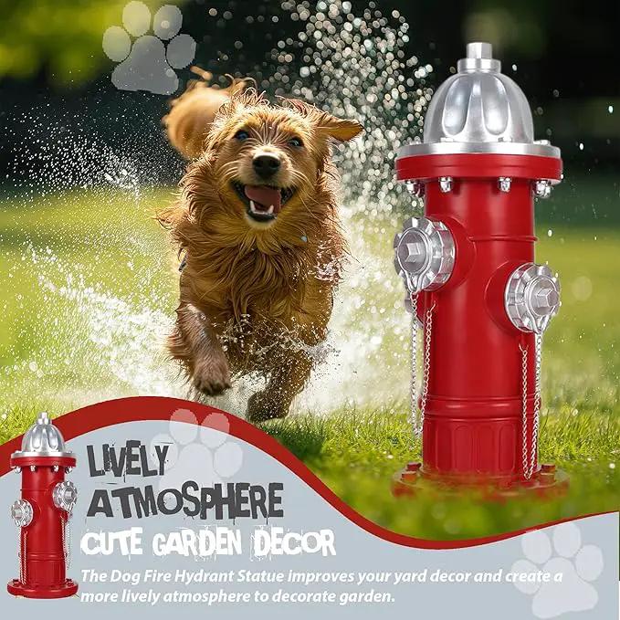Dog Fire Hydrant Pee Post, Puppy Pee Post Training Statue, Indoor Outdoor Fire Hydrant Decor Figurines for Yard Art Garden Lawn, Gift for Fireman (14.5 inch) by GreenHaven Gardens