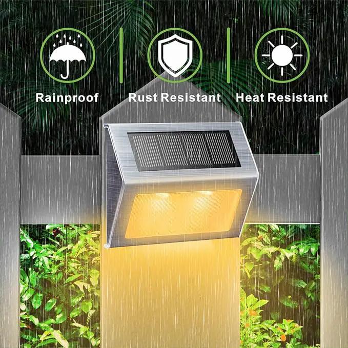 XLUX Solar Lights for Steps Decks Pathway Yard Stairs Fences, LED lamp, Outdoor Waterproof,Warm Light,12 Pack by GreenHaven Gardens