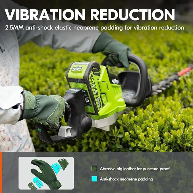 Vgo... 1-Pair Ladies' Synthetic Leather Gardening Gloves, Puncture-proof, Thornproof, Durability & Anti-shock Work Gloves, Touchscreen (Size L, Green, SL7471) by GreenHaven Gardens