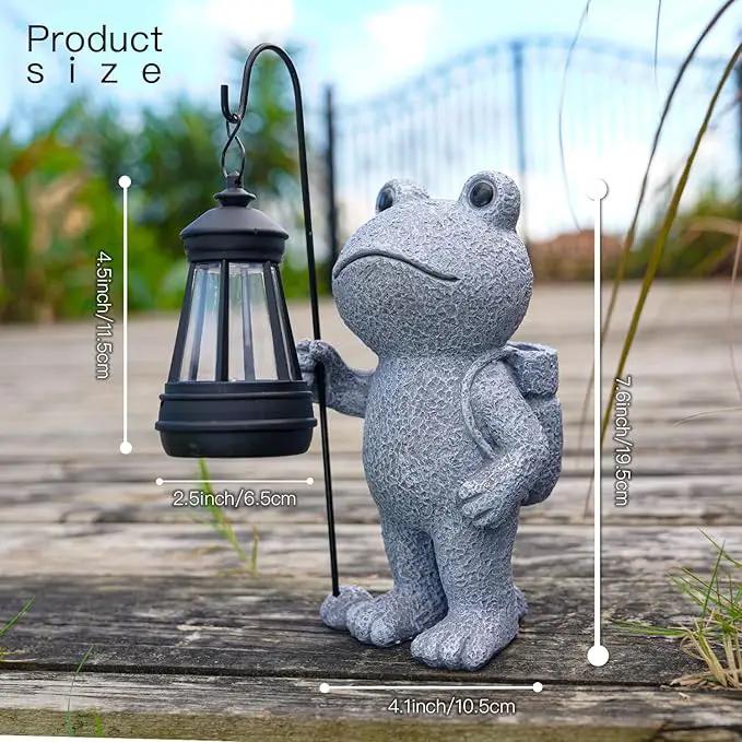 Garden Statue Outdoor Decor, Patio Garden Sculptures & Statues, Resin Outdoor Decor Gift for Women Mom Grandma (Frog) by GreenHaven Gardens