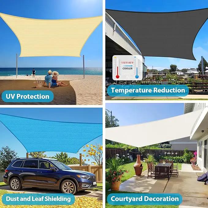 Amagenix Sun Shade Sail 8X24 Curved Edge Outdoor Shade Canopy Rust Red Breathable 95% UV Block Shade Cloth for Patio Garden Backyard (We Make Custom Size) by GreenHaven Gardens