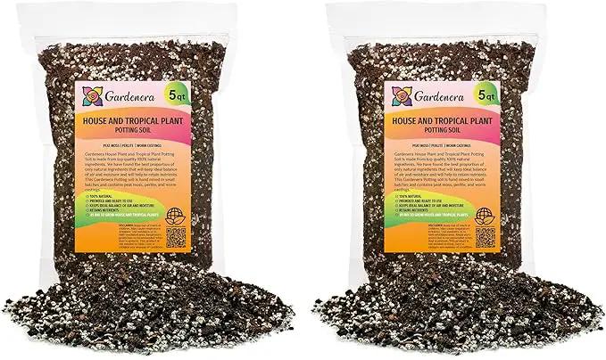 House Plant and Tropical Plant Potting Soil - Re-Potting Soil for All Types of Indoor House Plants - 10 Quart by GreenHaven Gardens