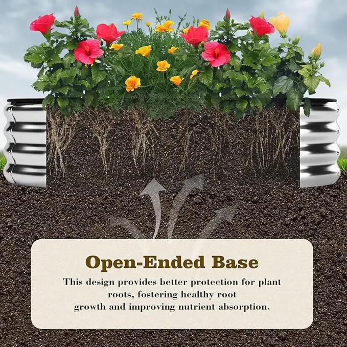 Galvanized Metal Planter Raised Garden Bed Kit for Gardening Outdoor，6x3x2ft Planter Grow Garden Box Raised Flower Bed，Long Vegetable Clearance Herb Raised Garden Beds for Container Gardening by GreenHaven Gardens