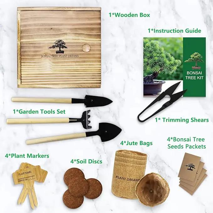 Bonsai Tree Kit – DIY Japanese Bonzai Trees with All-in-One Indoor Plant Growing Tools & Planters – Unique Gardening Gifts for Women, Men & Kids by GreenHaven Gardens
