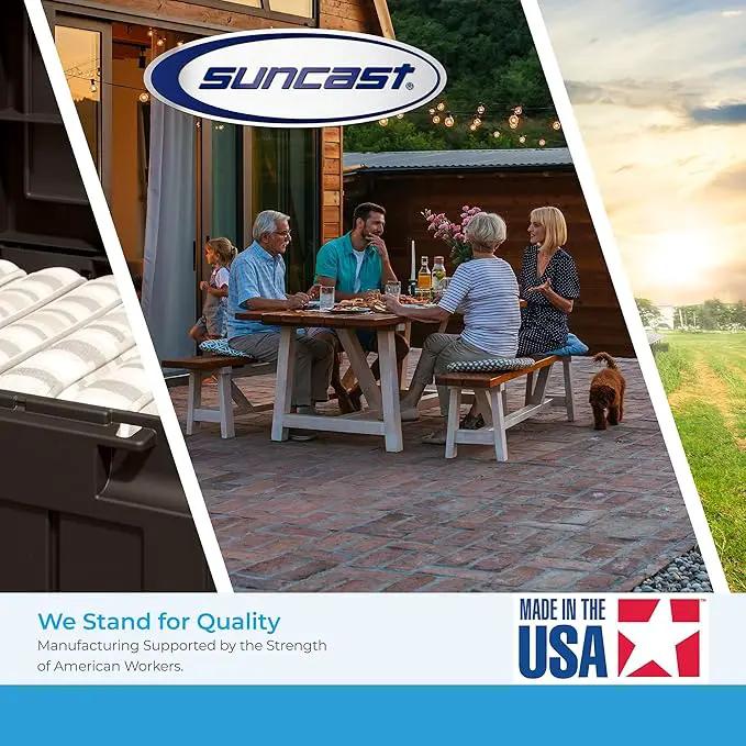 Suncast 33.5-Gallon Capacity Package Delivery Box, Parcel Drop Box with Lock, Weather Resistant Outdoor Storage Solution for Secure Package Deliveries, Made in USA