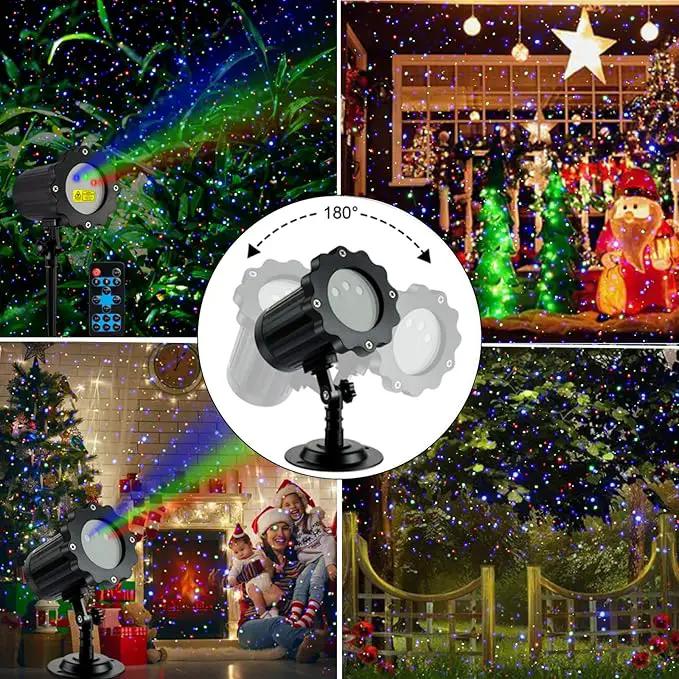 Christmas Laser Projector Light, Wide Coverage RGB Holiday Laser Light Projector Outdoor, Waterproof Laser Star Projector with Remote and Timer for Xmas, Party, Garden, House Decoration by GreenHaven Gardens