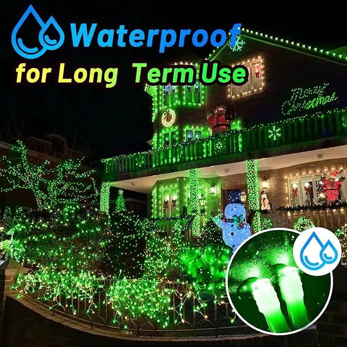 KNONEW Outdoor Christmas Lights 300 LED 99ft String Lights 8 Modes & Memory Fairy Light Plug in Waterproof LED String Lights for Xmas Yard Tree Wedding Party Holiday Decorations(Green) by GreenHaven Gardens