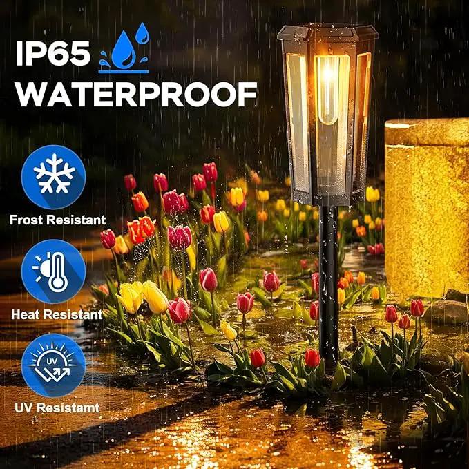 Solar Lights Outdoor 8 Pack Solar Garden Light for Patio IP65 Waterproof Bright Pathway Lights Outdoor Solars Powered Landscape Lighting for Yard Patio Walkway Driveway Pathway (Warm Light) by GreenHaven Gardens