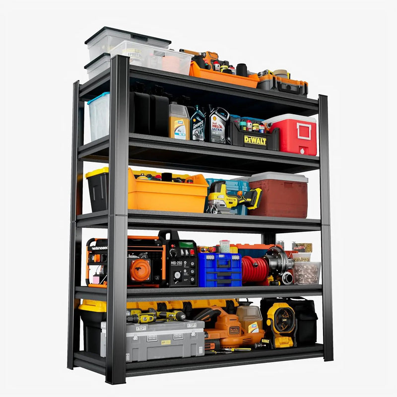 Heavy Duty 5-Tier Shelving Unit 2750LBS Capacity - Adjustable Steel Garage Shelves for Warehouse, Basement Storage(71''H x 39.4''W x 17.7''D) by GreenHaven Gardens