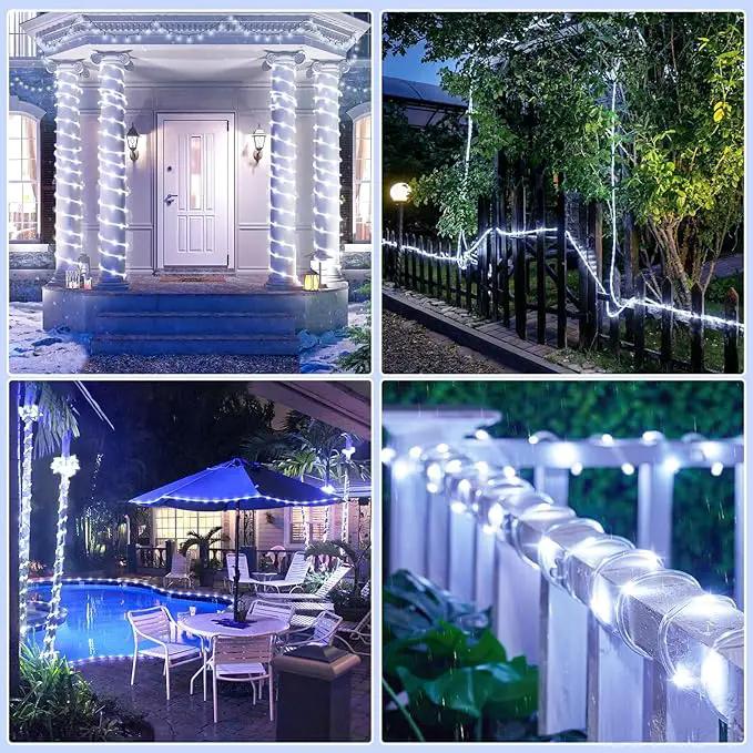 100FT 300 LED Rope Lights for Outside, Christmas String Lights with Waterproof 8 Modes, Connectable Plug in Fairy Lights for Indoor Bedroom Outdoor Patio Pool Garden Party Holiday Decor, White by GreenHaven Gardens