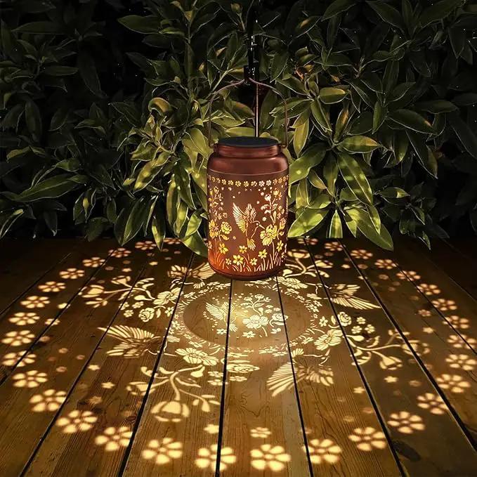 Solar Lanterns Outdoor Waterproof Hummingbird Garden Decor Mothers Day Gifts for Women Mom Grandma Hanging Solar Lights Metal Solar Decoration Outside for Yard, Backyard, Patio Deals by GreenHaven Gardens
