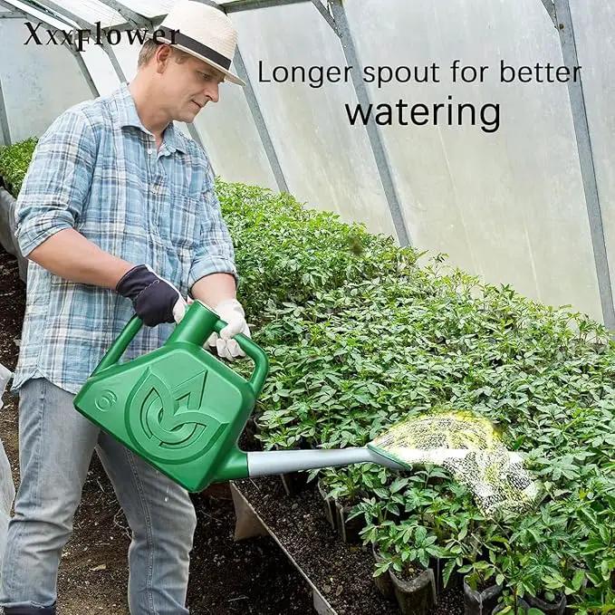 XXXFLOWER 1.5 Gallon Green Watering Can Outdoor Garden Flower Plant, Lightweight 6 L Water Cans with Detachable Nozzle Watering Pot for Office House Garden by GreenHaven Gardens