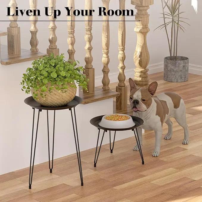 SUEH DESIGN Plant Stand Indoor, Metal Plant Stand Round Plant Table Heavy Duty Plant Stool Flower Pots for Indoor Outdoor Home Decor, 2 Pack Short & Tall by GreenHaven Gardens