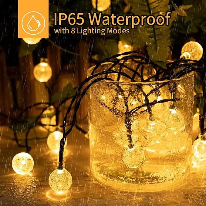 Solar String Lights Outdoor 60 LED 36FT Crystal Globe Lights with 8 Lighting Modes, Waterproof Solar Powered Patio Lights for Garden Yard Porch Wedding Party Decor (Warm White) by GreenHaven Gardens