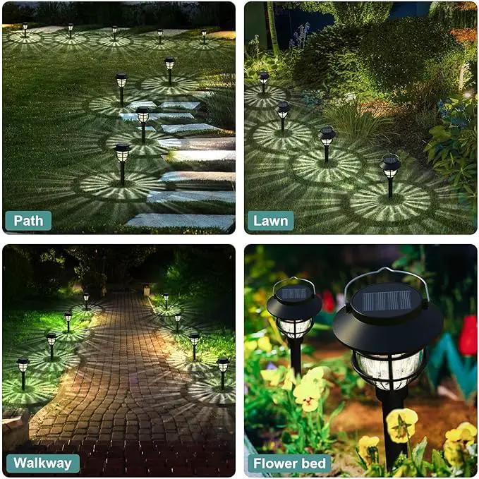 6 Pack Solar Pathway Lights Outdoor - Bright Solar Powered Garden Lights with Warm White LED, Auto On/Off Waterproof Path Lights Decorative, Landscape Lighting for Yard Patio Walkway Driveway by GreenHaven Gardens
