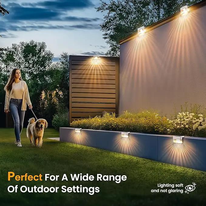 SOLPEX Solar Fence Lights Outdoor,Solar Deck Lights Waterproof Led Solar Lights for Outdoor Stairs,Step,Patio,Yard,Garden,Balcony and Porch,12 Pack Shell-Like Light Spots(White Shell,Warm White&RGB) by GreenHaven Gardens