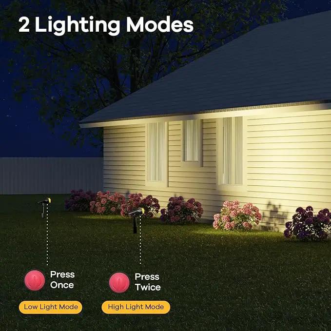 Consciot Solar Spotlights Outdoor, IP67 Waterproof 2-in-1 Solar Spot Lights, Durable Christmas Decorations Lights for Garden Yard Pathway Driveway Porch Walkway, Auto On/Off, 6 Pack(Warm White) by GreenHaven Gardens
