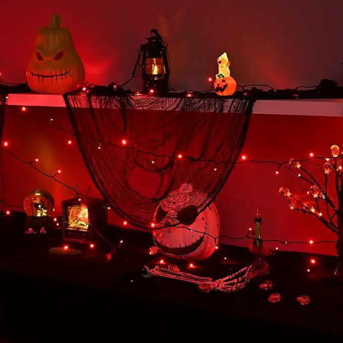 300 LED Halloween String Lights, 118FT Waterproof Outdoor Red Halloween Lights with 8 Modes for Yard & Garden Decoration (118 Ft) by GreenHaven Gardens