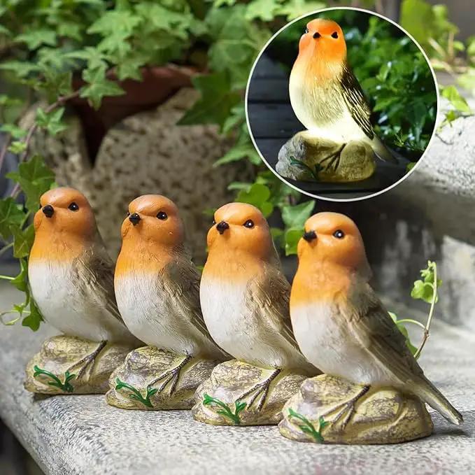 Solar Garden Outdoor Statues Bird Lights, Cute Birds Garden Decor for Outside, Christmas Birthday Gifts for Women, Unique Mother Grandma Housewarming Gifts and Yard Decoration by GreenHaven Gardens