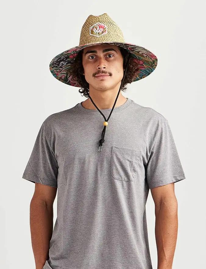 Straw Hat for Men & Women | Lifeguard Hat, Beach Hat & Sun Hat | UPF 50+ Wide Brim for Sun Protection | One Size | Hemlock by GreenHaven Gardens