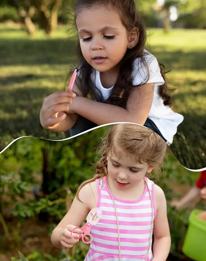 ROBUD Kids Explorer Kit, Bug Catcher Kit with Bag Kit, Pink Outdoor Exploration Set for Camping, Montessroi Toy for Kids Coming Closer to Nature，WRP28 by GreenHaven Gardens