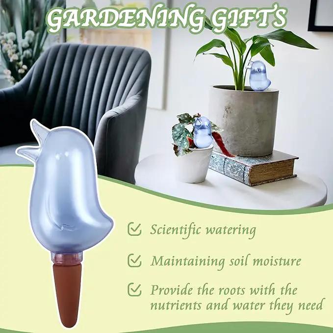 4 Pack Self Watering Spikes, Indoor Plant Watering Globes, Bird Shape Automatic Irrigation Spikes,Plant Watering Devices（Blue） by GreenHaven Gardens