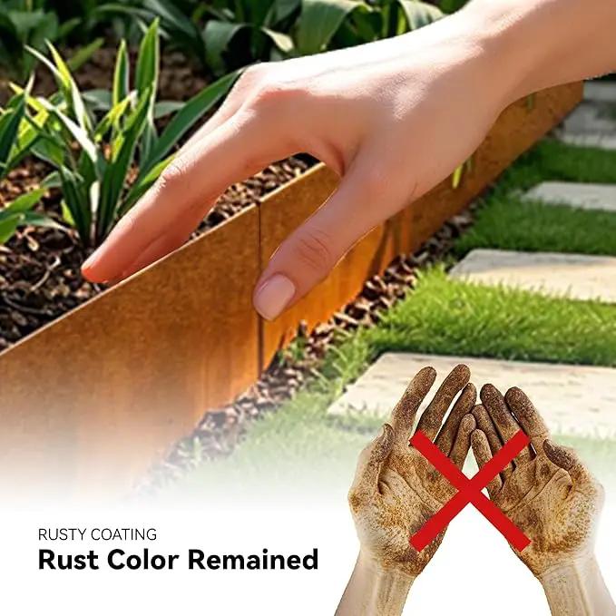 Worth Galvanized Steel Landscape Edging 10" x50' Metal Garden Edging Roll Flexible Bender Border with 16Pcs Stakes for Lawn, Flower Bed Edges, Rust-Like Color by GreenHaven Gardens