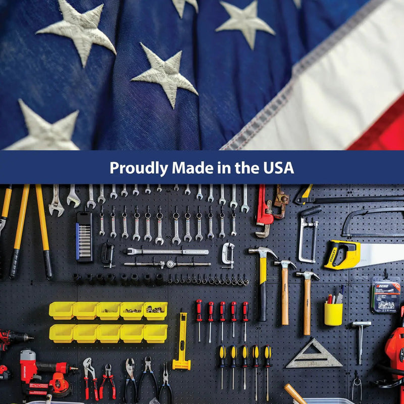 WallPeg Pegboard Kit - 3 ea. 24"x16" Black Peg Boards Panels - Made in USA by GreenHaven Gardens
