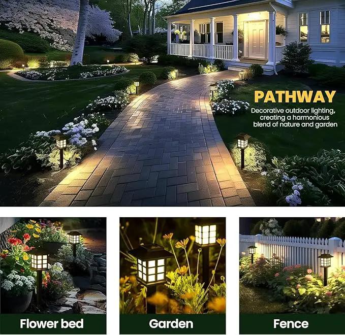 GIGALUMI Solar Outdoor Lights，6 Pack LED Solar Lights Outdoor Waterproof, Solar Walkway Lights Maintain 10 Hours of Lighting for Your Garden, Landscape, Path, Yard, Patio, Driveway by GreenHaven Gardens