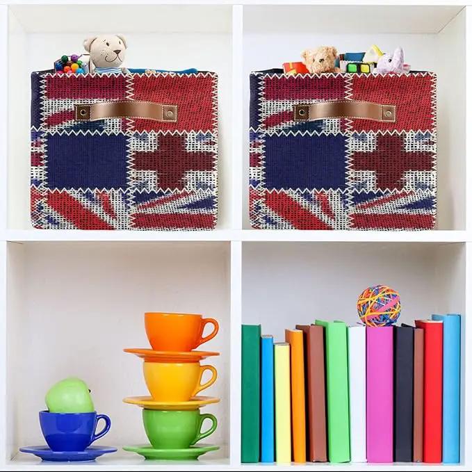 Flag Rectangular Storage Basket Organizer Bin Shelf Baskets For Clothes For Home Office Dorm by GreenHaven Gardens