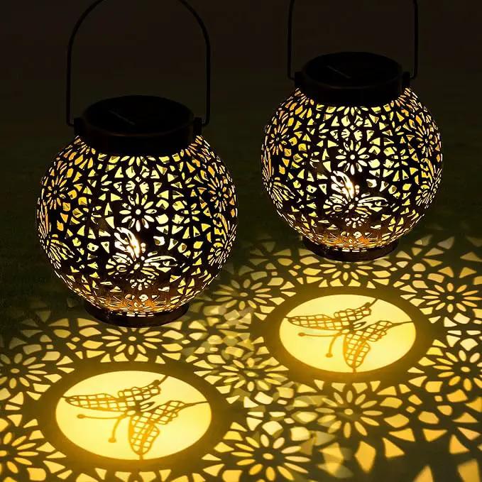 MAGGIFT 2 Pack Solar Lanterns Outdoor Waterproof Hanging Lantern Lights Decorative Solar Light for Garden Table Patio Yard Pathway Walkway,Unique Gifts for Women Gardening,Warm White. by GreenHaven Gardens