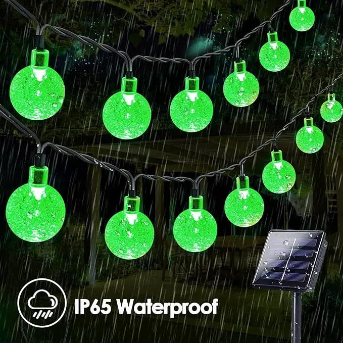 2-Pack 100 LED 64FT Solar String Lights Outdoor, Waterproof Solar Lights Outdoor with 8 Lighting Modes, Crystal Globe Light for St Patrick Tree Garden Patio Party Porch Wedding Decorations(Green) by GreenHaven Gardens