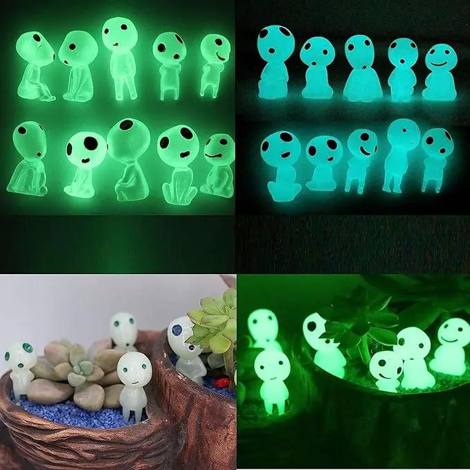 Fairy Garden Accessories Tree Elves Easter Egg Fillers Glow in Dark Basket Stuffers Garden Alien Decor Miniature for Micro Landscape Outdoor Status Patio Lawn Yard Kit by GreenHaven Gardens