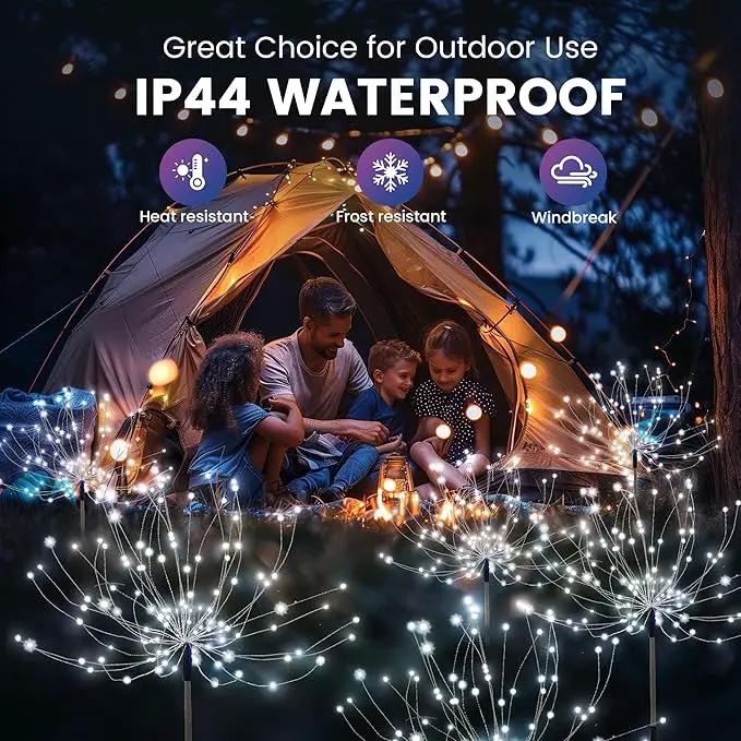 Garden Decor Solar Lights Outdoor,2Pack 120LED Waterproof Cold White Solar Garden Lights Your Outdoor Decoration,Yard, Patio, Porch,Flower Pot,Pathway,Christmas by GreenHaven Gardens