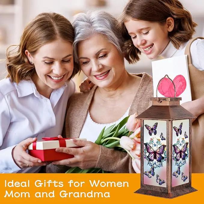 Solar Lantern Outdoor Waterproof Butterfly Garden Decor Birthday Gifts for Women Mom and Grandma Solar LED Plastic Decorative Hanging Light for Yard(Butterfly) by GreenHaven Gardens