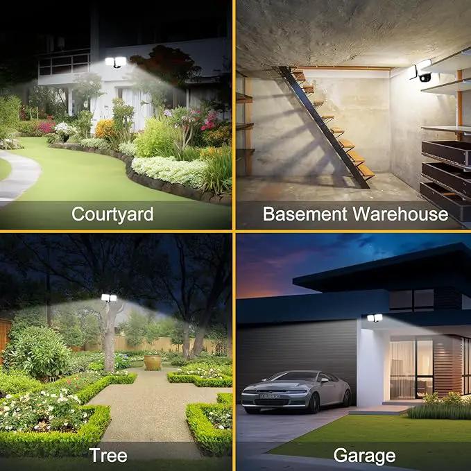 Rechargeable Battery Operated Motion Lights 2500LM & 4000LM Motion Sensor Security Lights(1-3 Months Endurance) USB Charging LED Flood Lights Outdoor for Garage Yard Entryways Patio Garden by GreenHaven Gardens