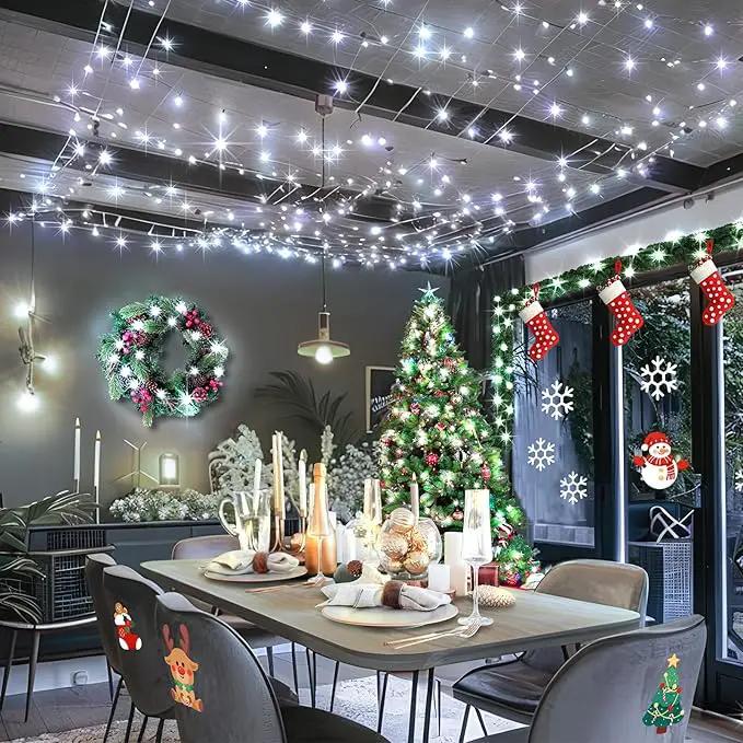 KNONEW 197FT 500 LED Christmas Lights Outdoor String Lights 8 Modes & Memory Fairy Light Plug in Waterproof LED String Lights for Xmas Yard Tree Wedding Party Holiday Decorations (Cool White) by GreenHaven Gardens