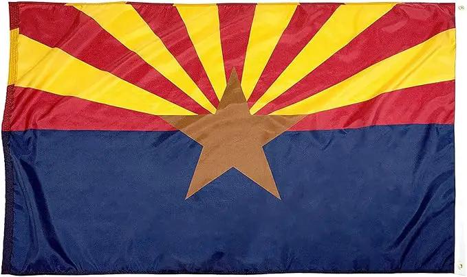 FlagSource Arizona Nylon State Flag, Made in USA, 8x12' by GreenHaven Gardens