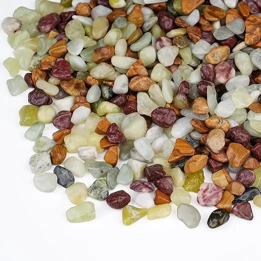 5 lbs Pebbles for Indoor Plants, Succulent Rocks, 3/8" Polished Pebbles for Bamboo, Vase, Terrarium, Natural Decorative Small River Rocks for Crafts, Cactus, Outdoor Garden Landscaping by GreenHaven Gardens