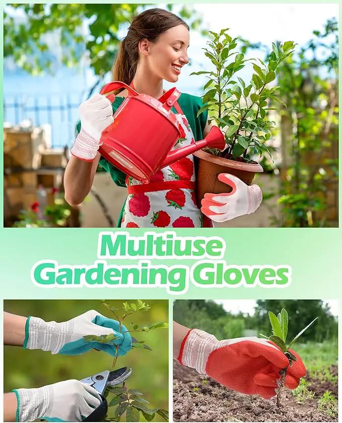 Irenare 16 Pairs Gardening Gloves Bulk for Women Breathable Rubber Coated Yard Garden Gloves Outdoor Protective with Grip by GreenHaven Gardens