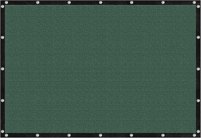 VICLLAX Shade Fabric Sun Shade Cloth with Every 2 FT Grommets for Patio Garden Pergola Cover Canopy 6x15 FT, Dark Green by GreenHaven Gardens