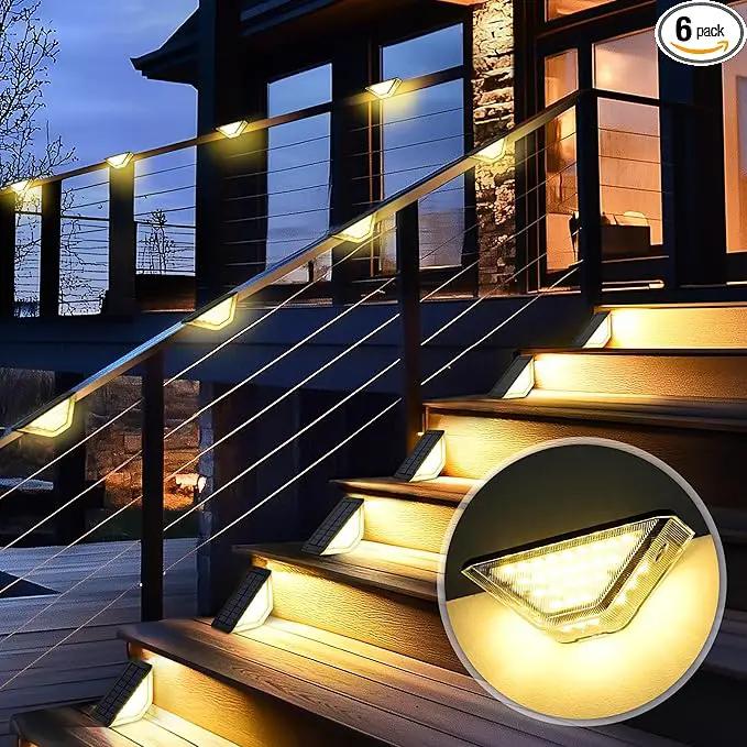 SOLPEX Solar Step Lights Outdoor,Solar Deck Lights for Outside,Two-Sided Stair Lights with 33 LEDs,Waterproof IP65 for Garden,Fence,Deck,Steps,Stair,Porch（2 Pack,Warm White） by GreenHaven Gardens